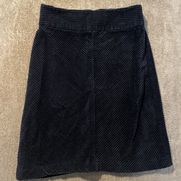 Gap Skirt Womens 6 Corduroy Black Pencil Knee Fitted Back Zipper Modest Minimal - Picture 1 of 5